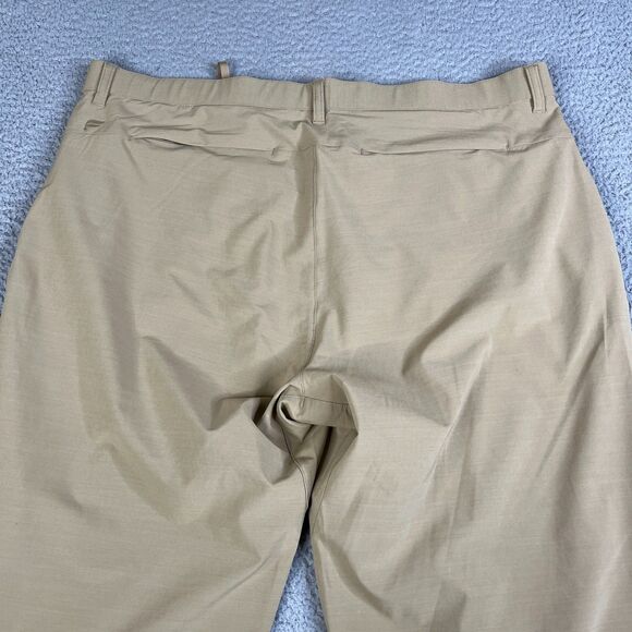 Lot of 2 Fabletics Chino Pants 41x32 Khaki Beige Cream Tapered Athleisure Hiking - Picture 15 of 16